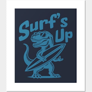 Surf's Up Dino Posters and Art